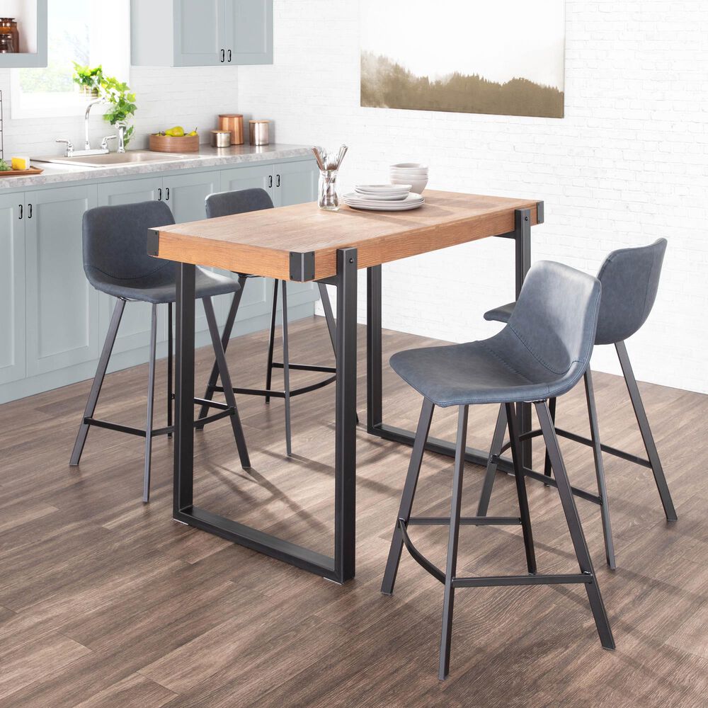 Lumisource Odessa Counter Table in Brown/Black, , large