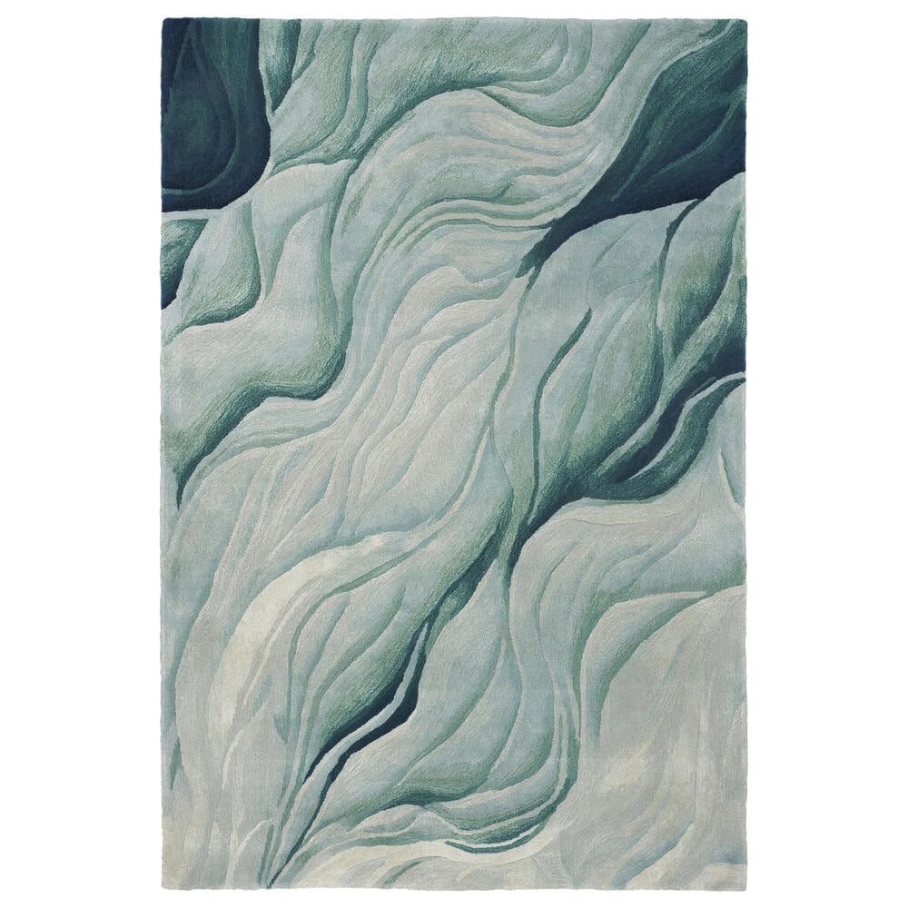 Nourison Prismatic Silver and Green 3"9" x 5"9" Area Rug, , large