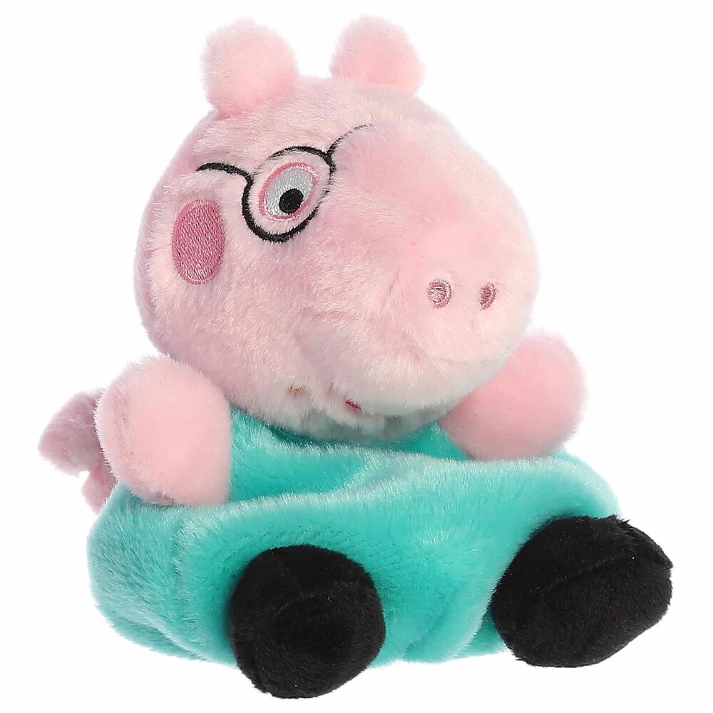 Aurora 5" Peppa Pig Daddy Plush in Pink and Teal, , large