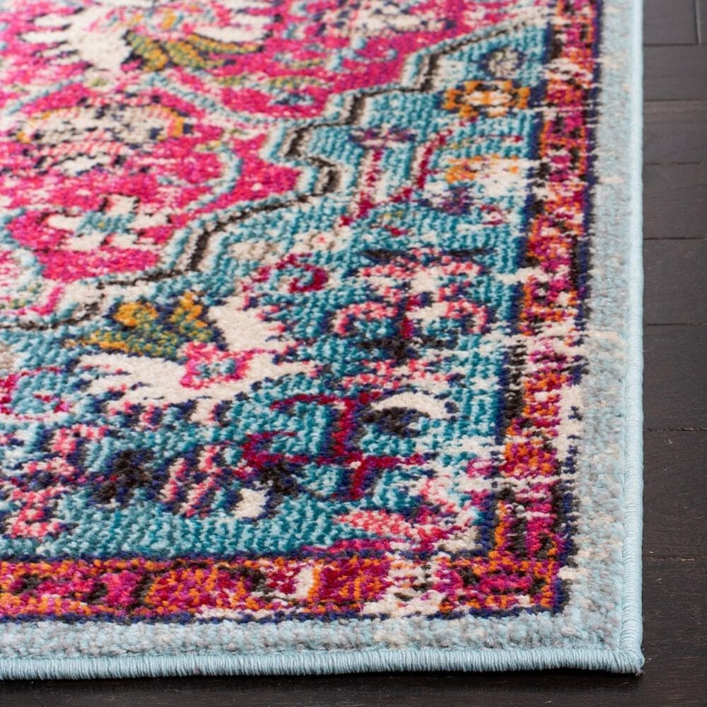 Safavieh Madison MAD447R 2&#39;2&quot; x 6&#39; Fuchsia and Teal Runner, , large