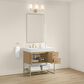 37B Mauri 36" Single Bathroom Vanity with Metal Base in Warm Oak with High-Profile 4" White Composite Stone Top, , large