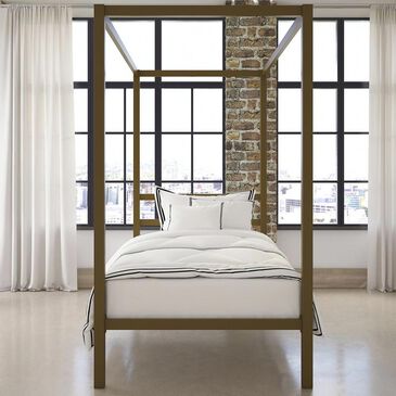 DHP DHP Twin Canopy Bed in Gold, , large