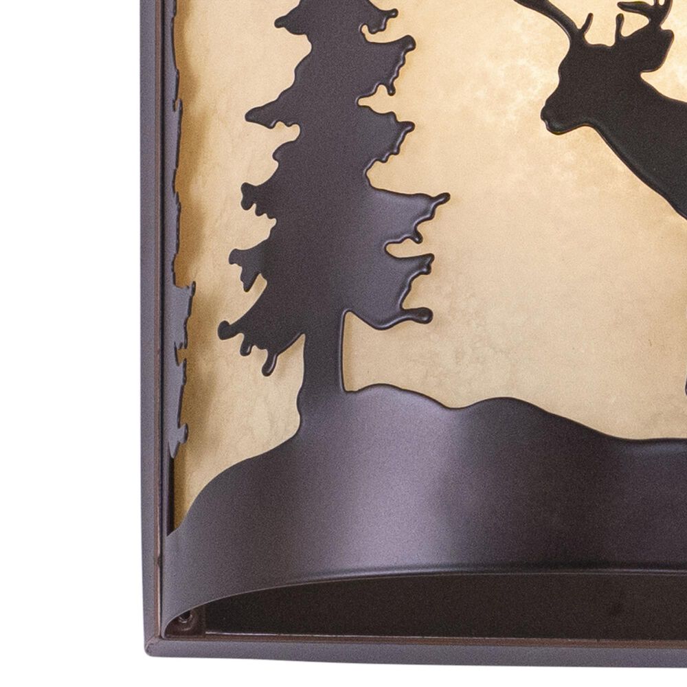 Vaxcel Bryce 1-Light Deer Wall Sconce in Burnished Bronze, , large