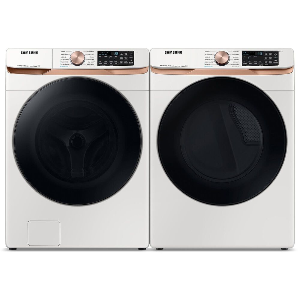 Samsung 5.0 Cu. Ft. Front Load Washer and 7.5 Cu. Ft. Electric Dryer Laundry Pair in Ivory, , large