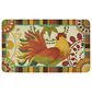 Karastan Dri-Pro Comfort Painted Spice Rooster 1"6" x 2"6" Multicolor Door Mat, , large