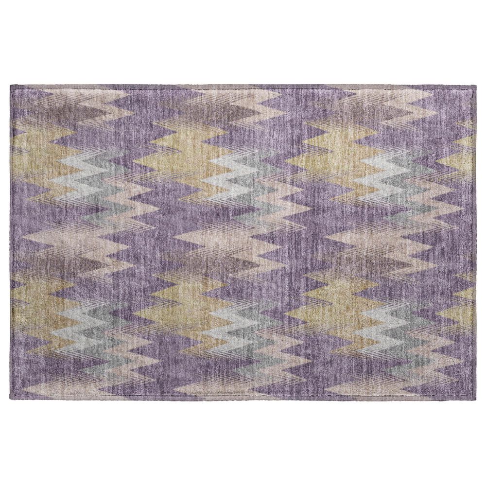 Dalyn Rug Company Soft Essentials Chevron Plum 1"8" x 2"6" Area Rug, , large