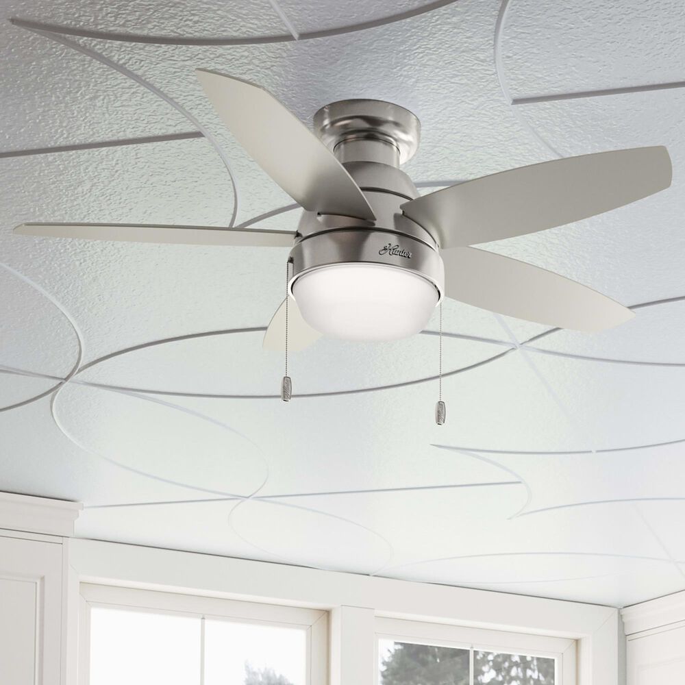 Hunter Lilliana 44&quot; Ceiling Fan with LED Lights in Brushed Nickel, , large