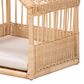 Baxton Studio Pieta Rattan Pet Bed with Removable Cushion in Natural Brown, , large