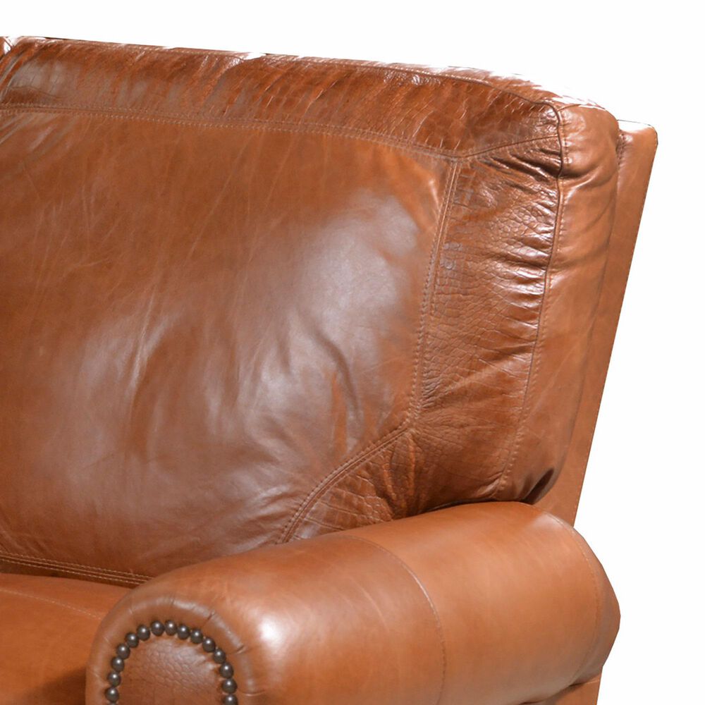 USA Premium Leather Accent Chair in Saddle Glove, , large