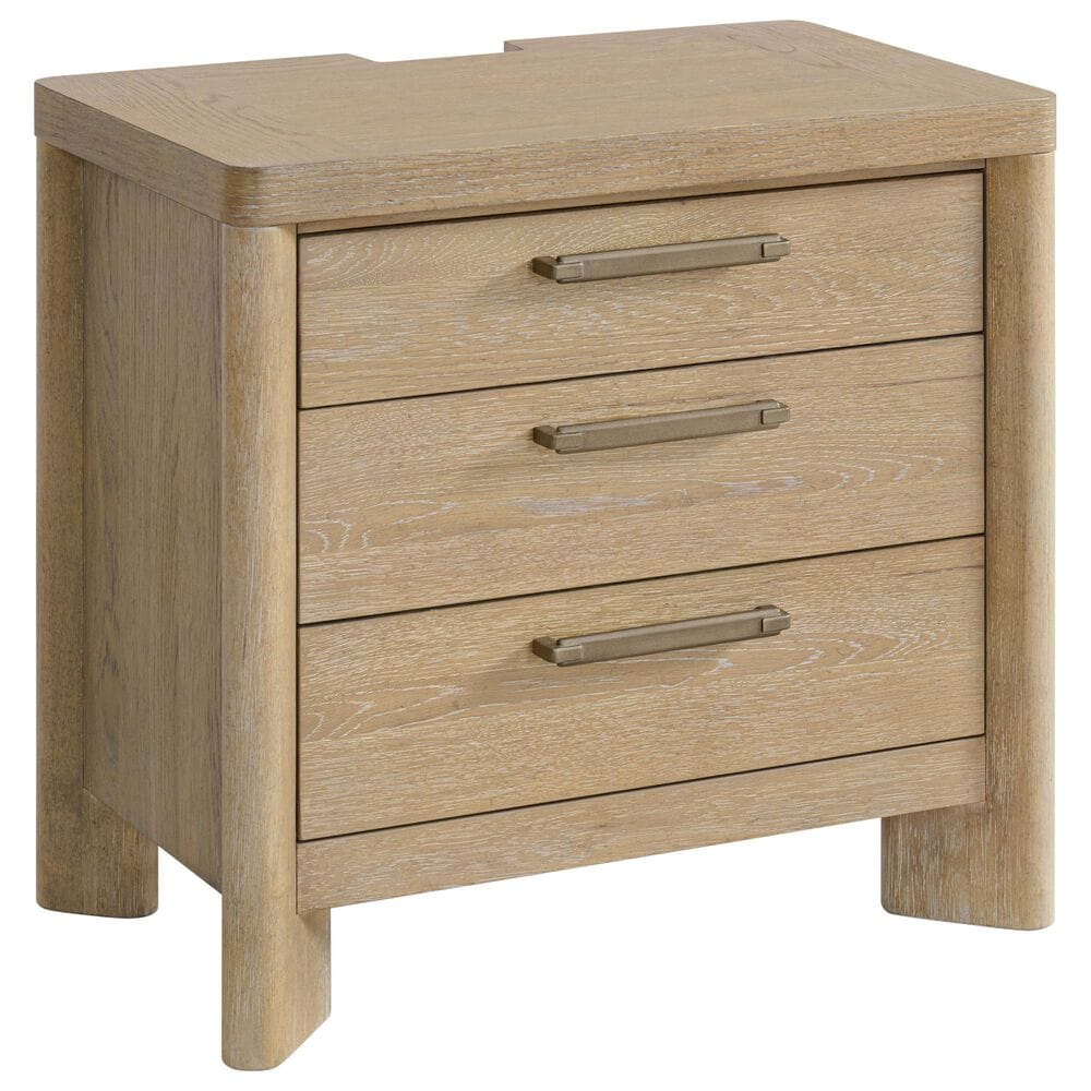 Emerald Home Furnishings King Bed and Two Nightstands in Sand Dune, , large