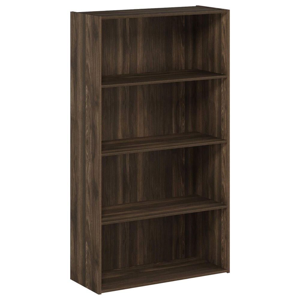 HOMLUX 4-Tier Open Shelf Bookcase in Columbia Walnut, , large