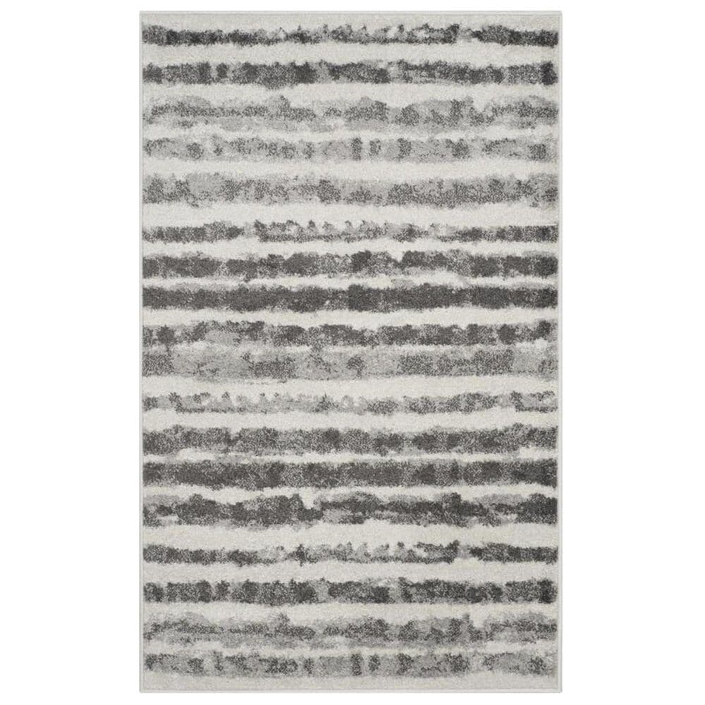 Safavieh Adirondack ADR126N 3" x 5" Ivory and Charcoal Area Rug, , large