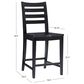 Linon Home Decor Flynn 22" Counter Stool in Black, , large
