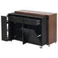 HOMLUX 102" Kitchen Island with Extendable Dining Table in Black, , large