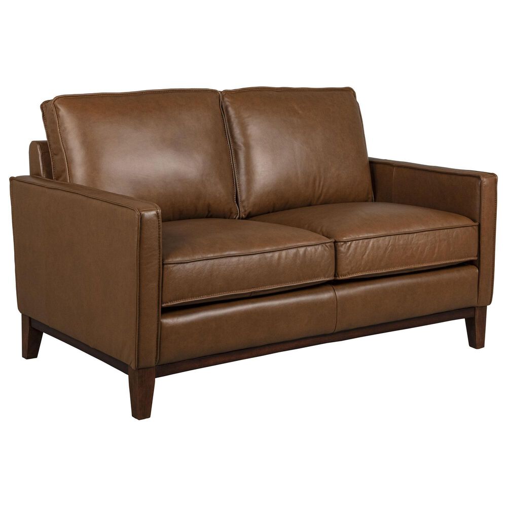Italiano Furniture Weston 3-Piece Stationary Leather Living Room Set in Highland Brown, , large