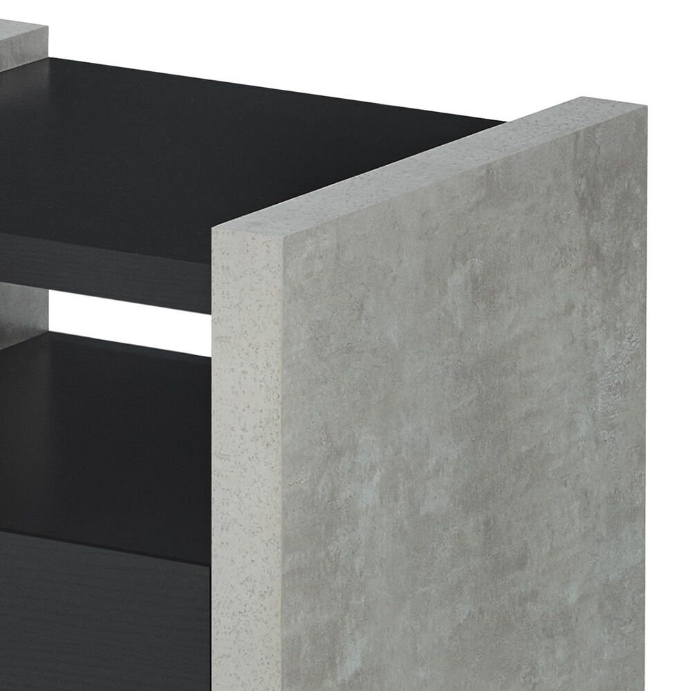 Furniture of America Anderson End Table in Black/Cement, , large