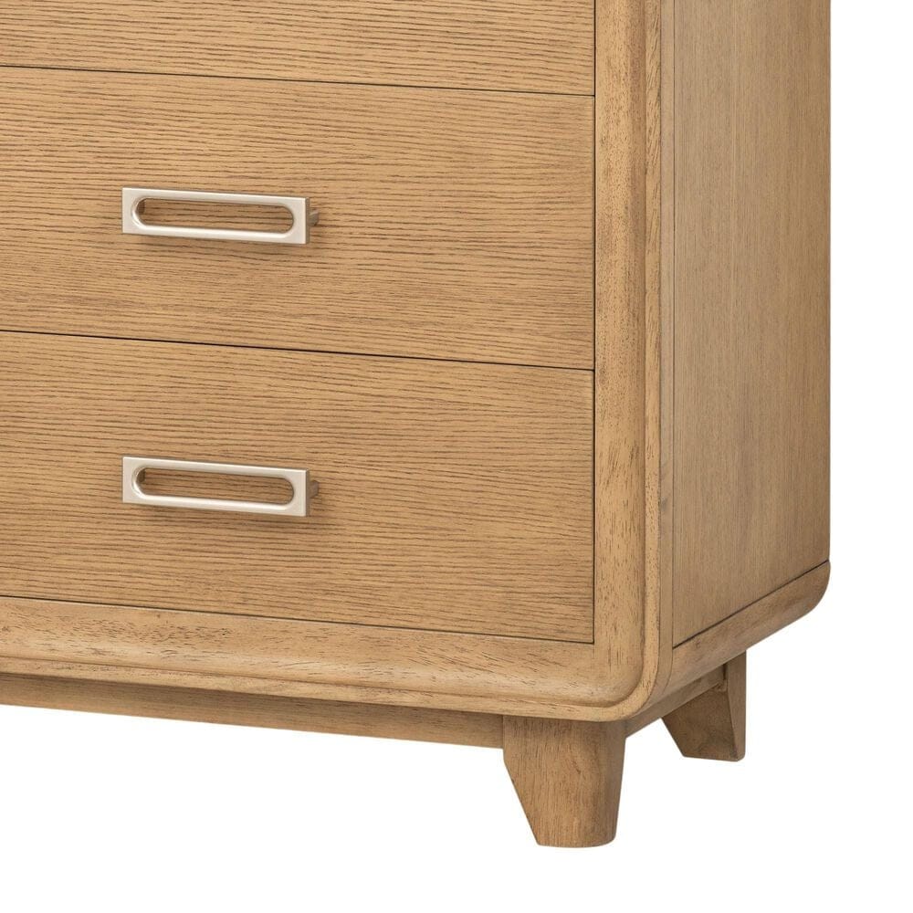 St Claire Home Margot and Theo 5 Piece Queen Platform Panel Set in Desert Oak, , large