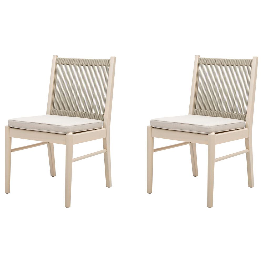 Hearth and Haven Cordoba Outdoor Dining Chair in Beige (Set of 2), , large