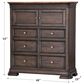 Napa Furniture Design Grand Louie 6 Drawer and 2 Door Chest in Ebony and Wheat, , large