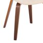 LumiSource Fabrico Side Chair with Cream Faux Leather Cushion in Walnut (Set of 2), , large