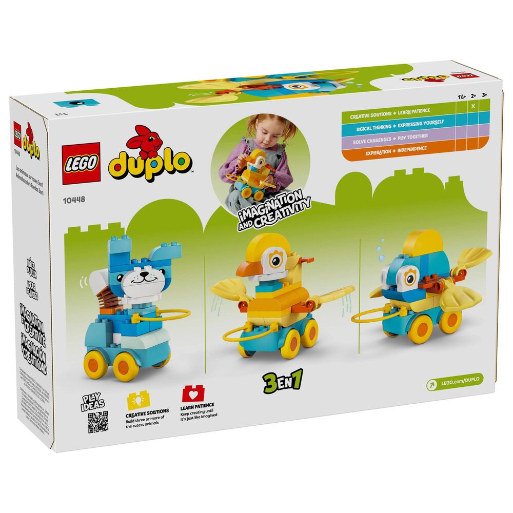 LEGO Duplo 3-In-1 Wild Animal on Wheels Building Set, , large