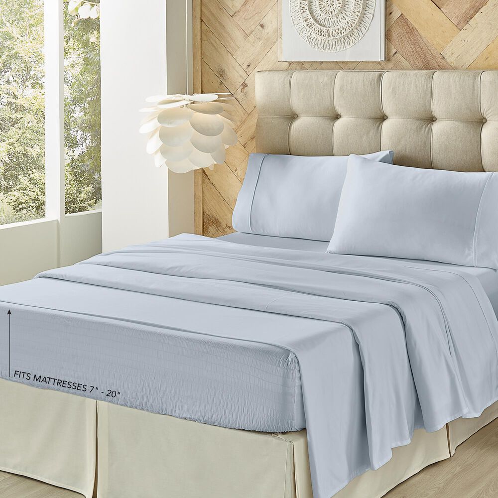 Royal Court Royal Fit 3-Piece Twin Sheet Set in Light Blue, , large
