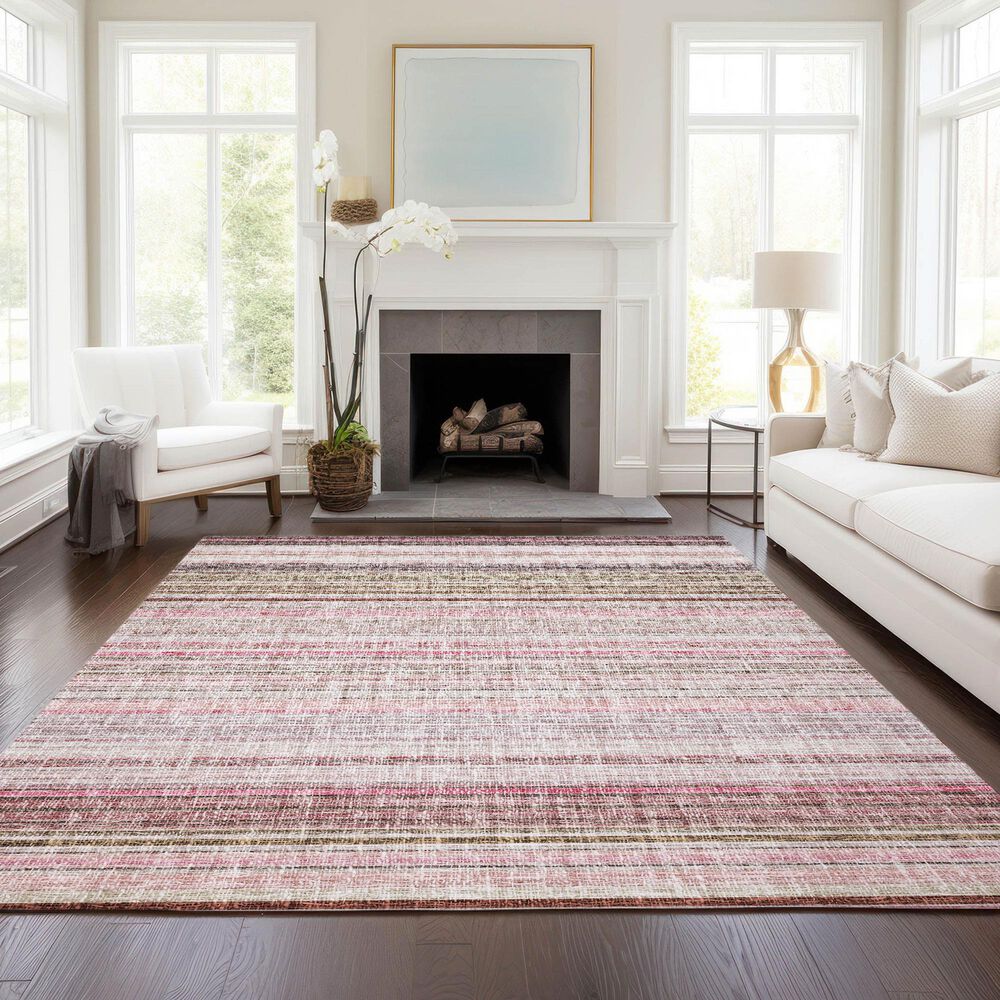 Dalyn Rug Company Portico Pink, Blush, Beige, Merlot, Taupe and Mauve 5&#39; x 7&#39;6&quot; Area Rug, , large