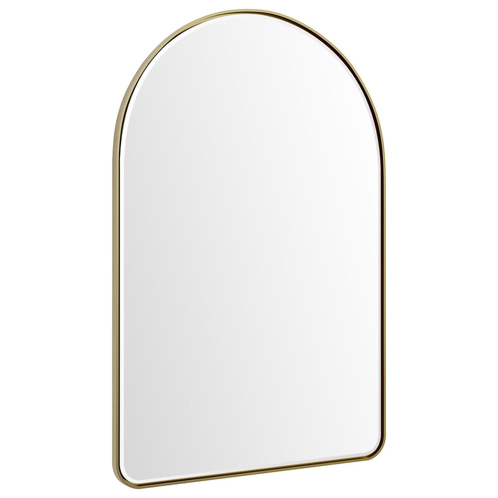 James Martin Rohe 24" Arched Mirror in Champagne Brass, , large