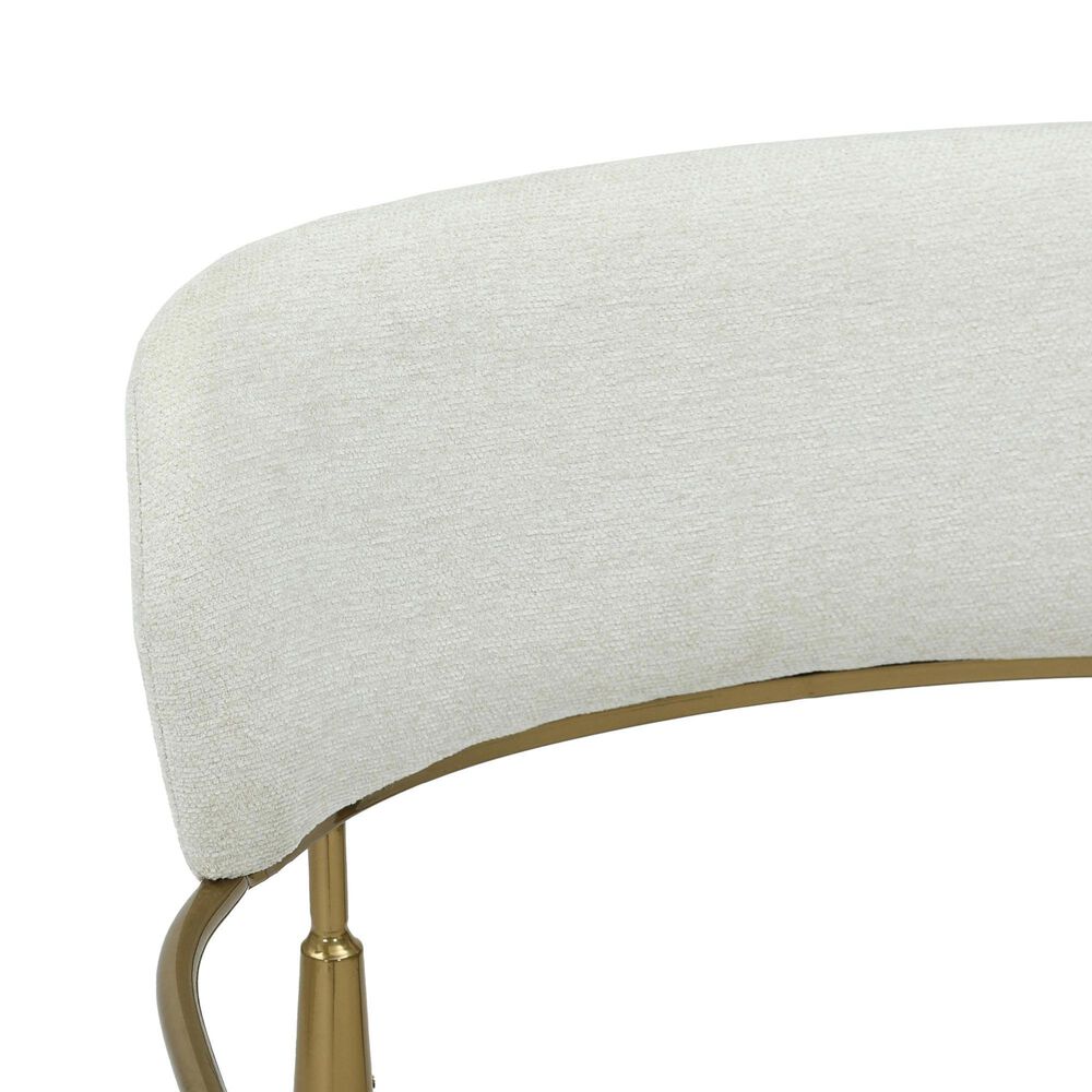 LumiSource Savannah Arm Chair with Cream Cushion in Black and Gold (Set of 2), , large