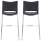 Zuo Modern Ace Bar Chair in Black and Silver (Set of 2), , large