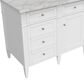 James Martin Vanities Brittany 60" Single Bathroom Vanity in Bright White with 3 cm Eternal Jasmine Pearl Silestone Top, Rectangular Sink and FreePower Wireless Charger, , large