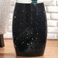 Hearth and Haven Lilac Outdoor Barrel End Table with Cylindrical Design in Black, , large
