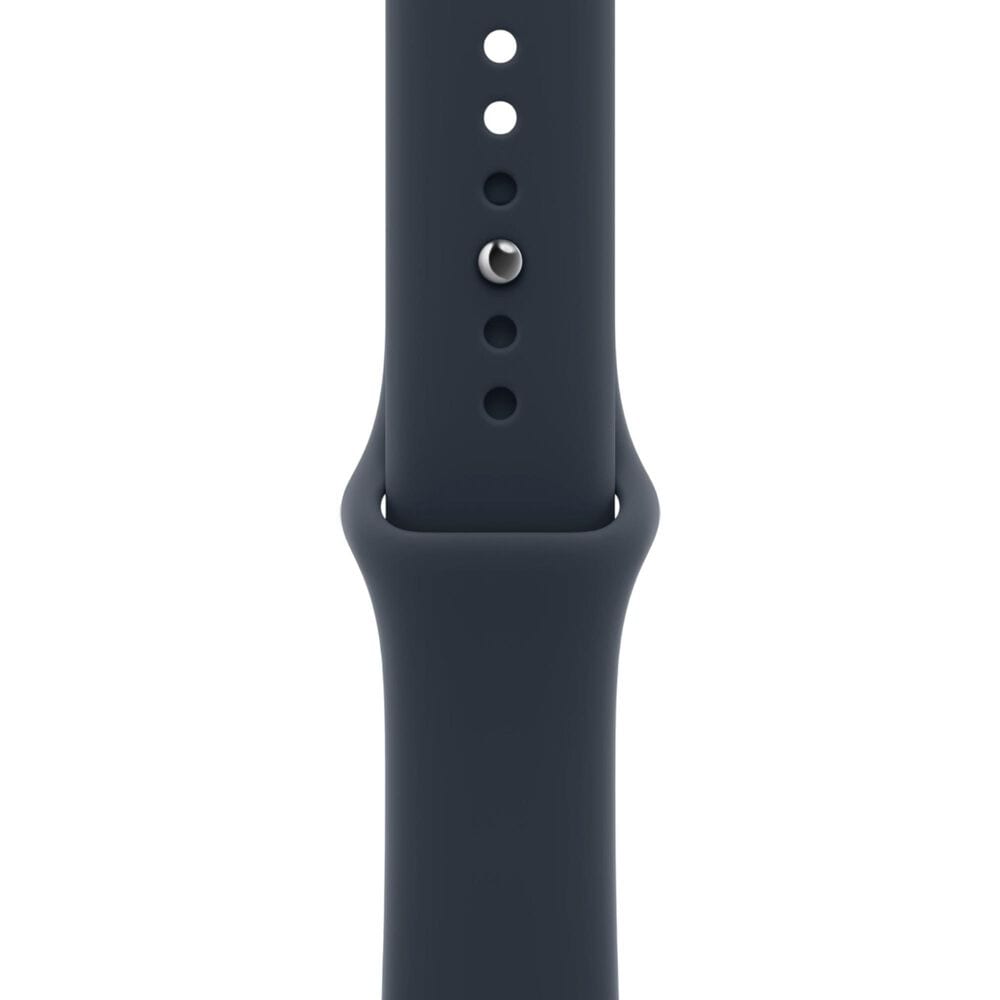 Apple Watch SE 3 (GPS) 40mm Midnight Aluminum Case with Navy Blue Sport Band - M/L, , large