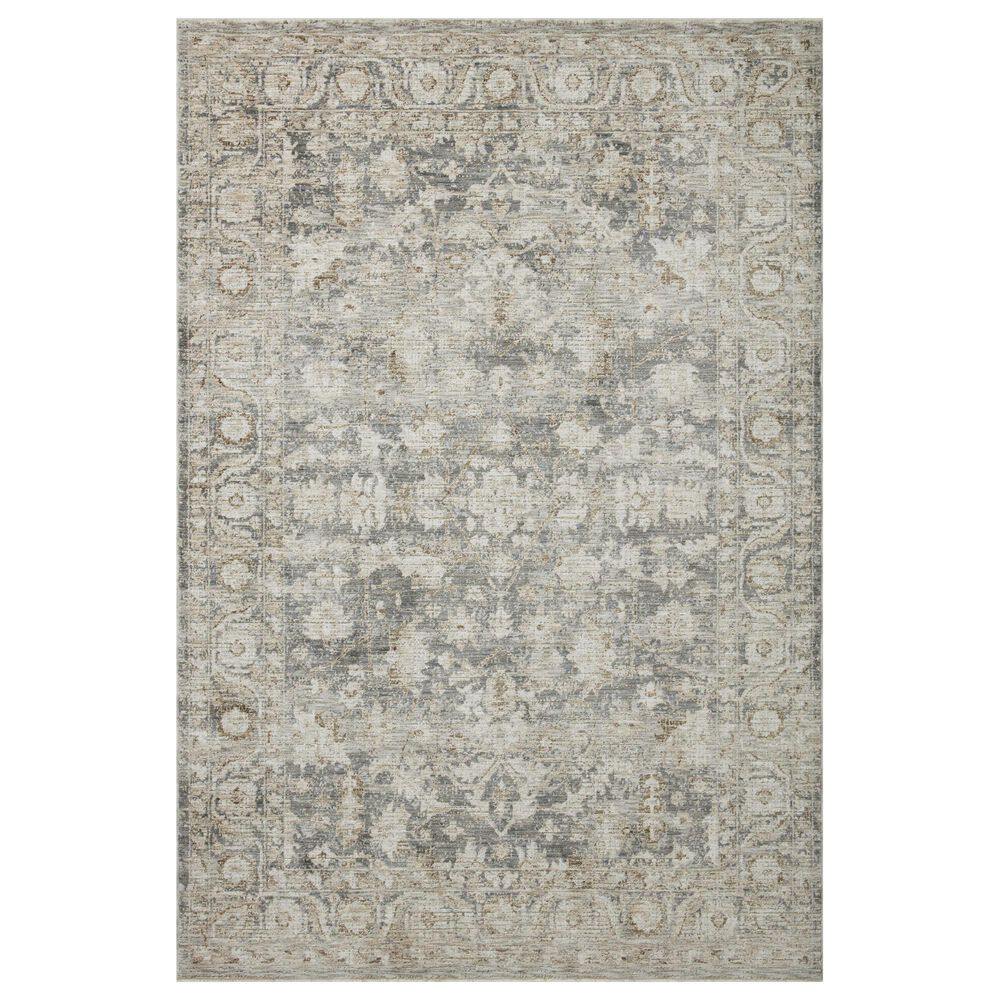 Amber Lewis x Loloi Honora 3"9" x 5"9" Slate and Beige Area Rug, , large