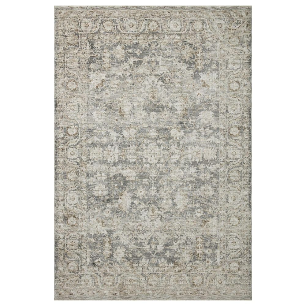 Amber Lewis x Loloi Honora 3"9" x 5"9" Slate and Beige Area Rug, , large