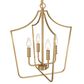 Creative Coop Constance 4-Light Candelabra Chandelier in Brushed Gold, , large