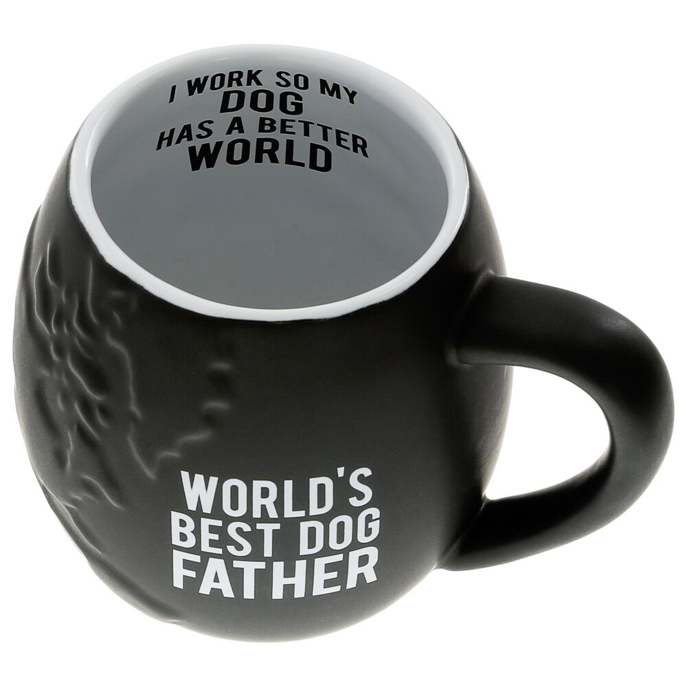 Pavilion World&#39;s Best Dog Father 20 Oz Embossed Mug in Black and White, , large