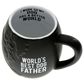Pavilion World"s Best Dog Father 20 Oz Embossed Mug in Black and White, , large