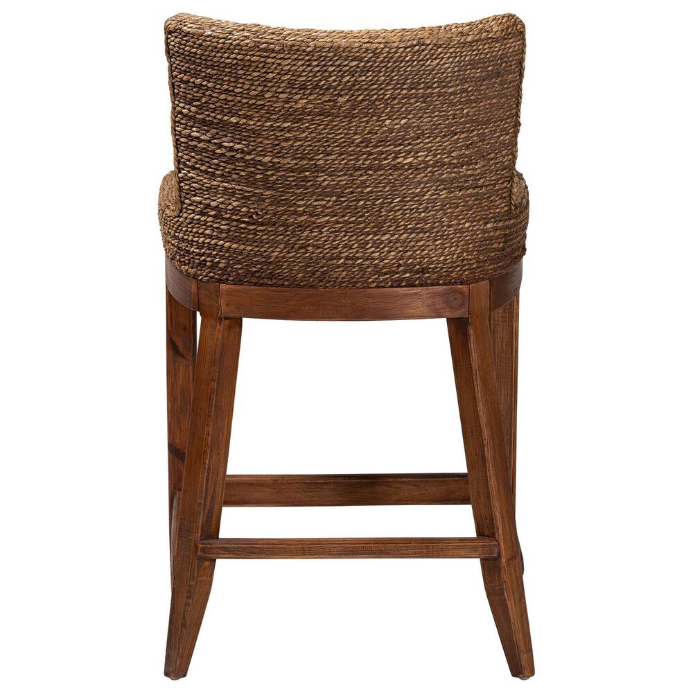 Baxton Studio Ridley Counter Stool in Brown Wash, , large