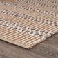 L&R Resources Natural Fiber Striped Ivory Gray 5" x 7"9" Area Rug, , large