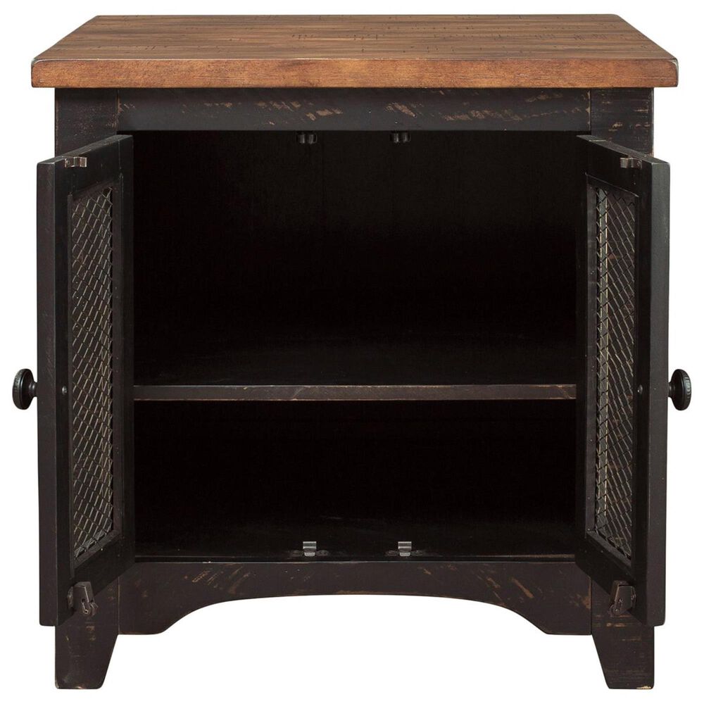 Ashley Valebeck Rectangular End Table in Black and Brown, , large
