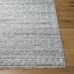 Surya Pompei Charcoal, Black, White, Light Slate, Beige and Teal 10" x 14" Area Rug, , large