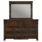 Sasha Lee Grand Teton 5 Piece Queen Bedroom Set in Warm Brown Oak, , large