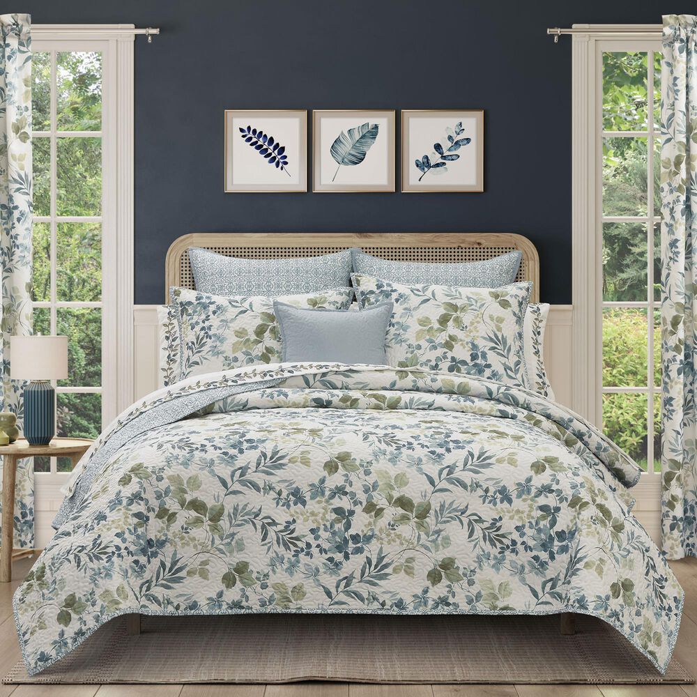 J. Queen New York Evergreen 26&quot; Square Euro Pillow Sham in Blue, , large