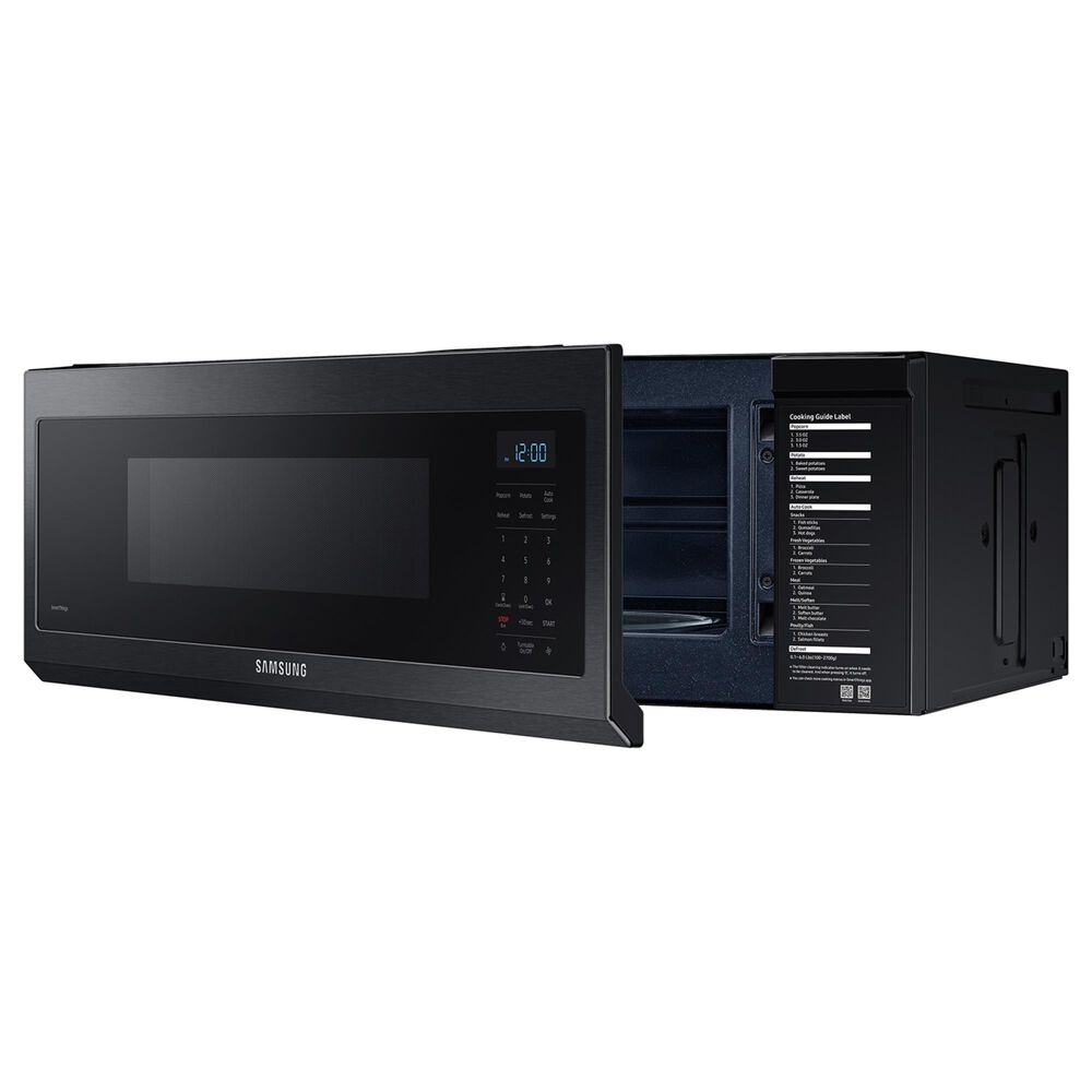 Samsung 1.1 Cu. Ft. Smart SLIM Over-the-Range Microwave with 400 CFM Hood Ventilation in Matte Black Steel, , large