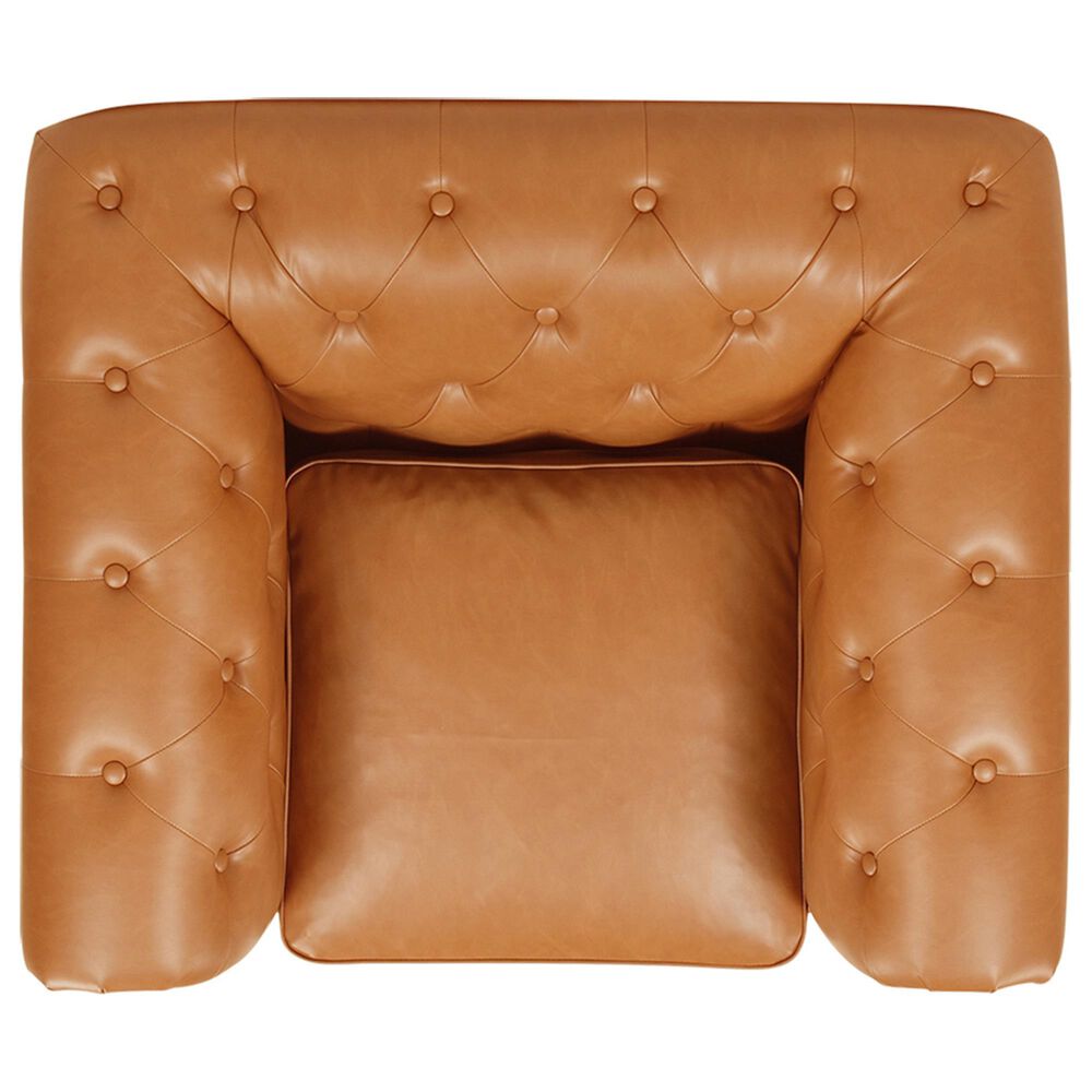 Jennifer Taylor Home Winston Accent Armchair in Caramel Tan Brown NFM