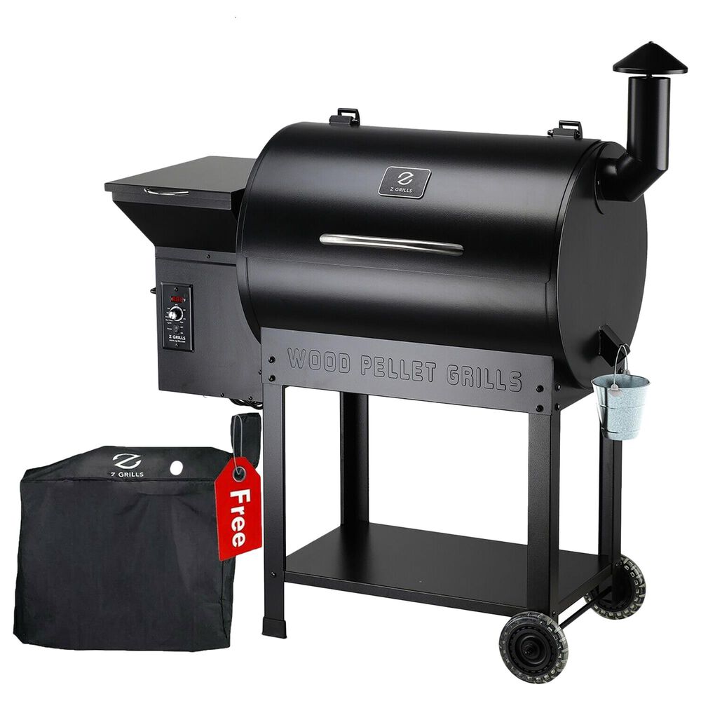 Z Grills 51" Wood Pellet Grill Smoker in Black, , large