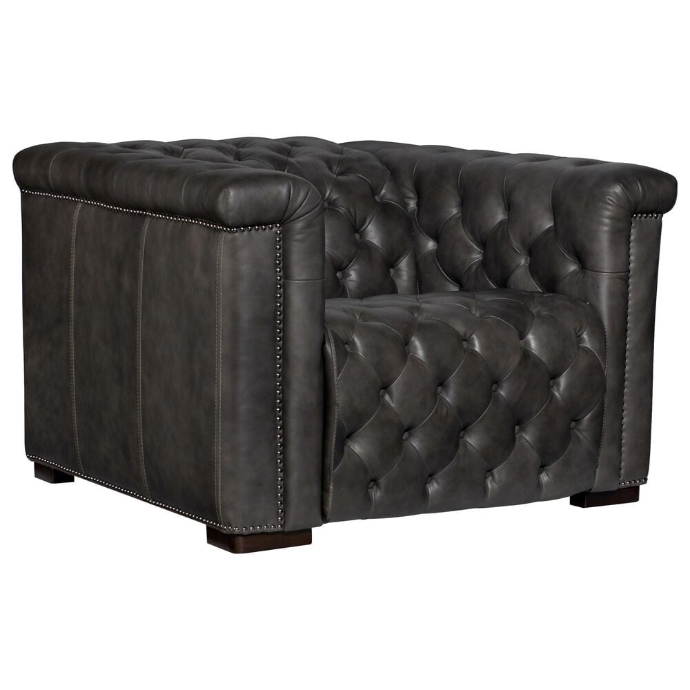 Hooker Furniture Savion Grandier Recliner Leather Chair with Power Headrest in Bellagio Gravel, , large