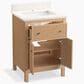 Kohler Malin 24" Single Bathroom Vanity in White Oak with Single Hole 3 cm White Quartz Top and Rectangular Sink, , large