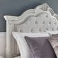 Ashley Montelaine King Upholstered Panel Bed in Antique White, , large